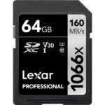 Lexar 64GB Professional 1066x UHS-I SDXC Memory Card (SILVER Series)