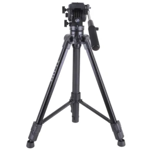 Kingjoy VT-1500 Adjustable Camera Video Tripod Legs Stand with Detachable Fluid Drag Pan Tilt Head