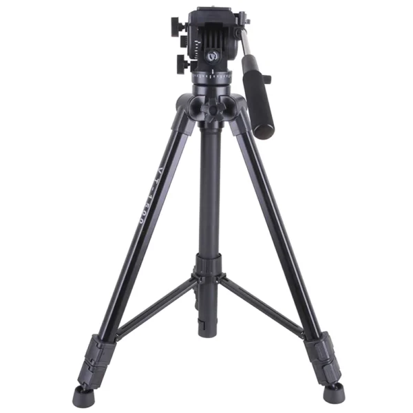 Kingjoy VT-1500 Adjustable Camera Video Tripod Legs Stand with Detachable Fluid Drag Pan Tilt Head