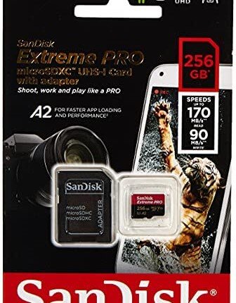 Sandisk Extreme Pro microSDXC 256GB Plus SD Adapter Plus Rescue Pro 170Mbps