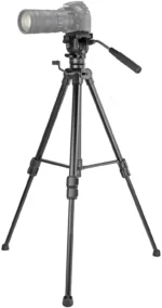 Kingjoy VT-1500 Adjustable Camera Video Tripod Legs Stand with Detachable Fluid Drag Pan Tilt Head