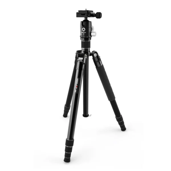 KINGJOY G55+G0 Aluminum Alloy 4-Section Portable Travel Tripod Detachable Monopod w/Panoramic Ball Head Tripod