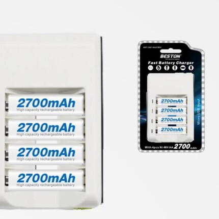 Beston 2700mAh Super Fast 4 Battery Charger