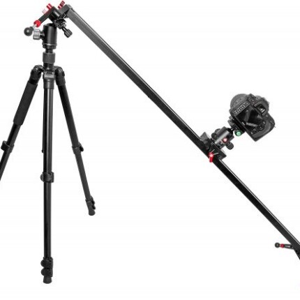 KINGJOY VM-100 100cm Aluminum DSLR Camera Slider easy operate with Basic Tools load Capacity of 11lbs for Video Moving Shooting