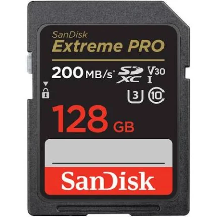 SanDisk 128GB Extreme PRO 200MB/s SDXC Memory Card at CameraTK Egypt