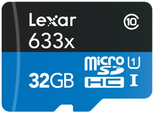 Lexar 16GB High-Performance UHS-I microSDHC Memory Card with SD Adapter