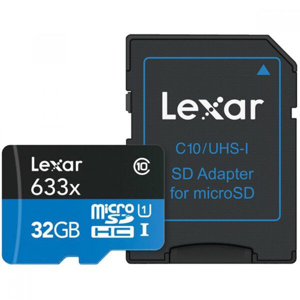 Lexar 16GB High-Performance UHS-I microSDHC Memory Card with SD Adapter