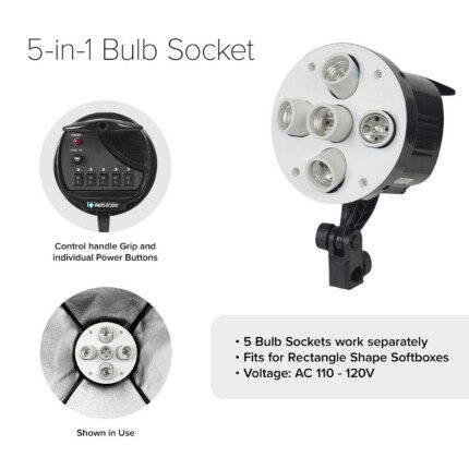 KIT VIDEO 5 SOCKET SOFTBOX
