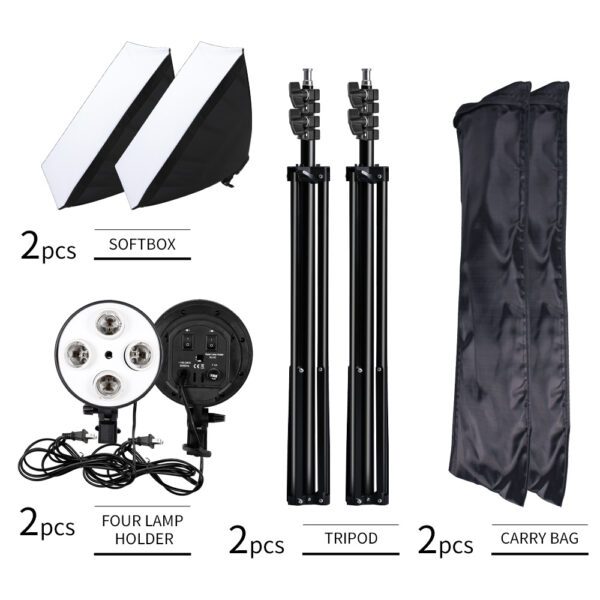 Kit Video 4 Socket Softbox
