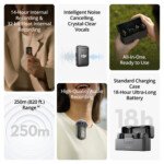 DJI Mic 2 2-Person Compact Digital Wireless Microphone System/ Recorder for Camera &amp; Smartphone (2.4 GHz) - Image 6