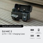 DJI Mic 2 2-Person Compact Digital Wireless Microphone System/Recorder for Camera & Smartphone (2.4 GHz)