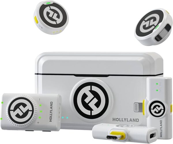 Hollyland LARK M2 DUO 2-Person Wireless Combo Microphone System (2.4 GHz, Shine Charcoal)