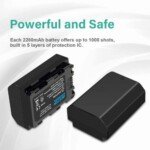 BESTON NP-FZ100 Battery Pack Compatible with Firmware 2.0 Sony A7III, A7RIII, A9, Alpha A7 III, A7R3 Digital Cameras - Image 6