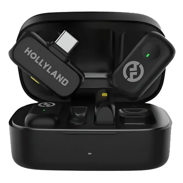Hollyland LARK A1 Combo 2-Person Wireless Microphone System with USB-C and Lightning Connectors for Mobile Devices (Space Gray, 2.4 GHz) - Image 3