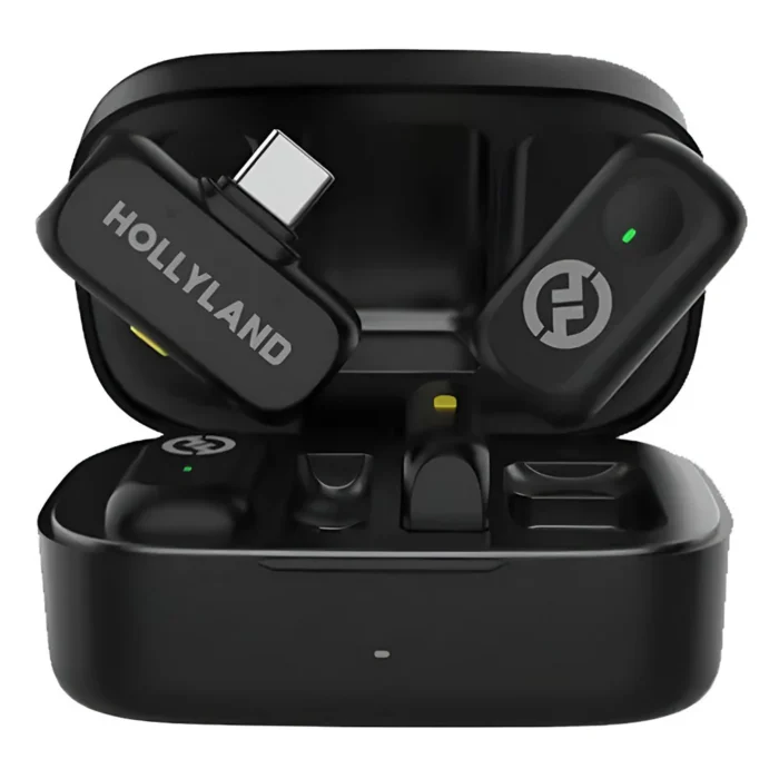Hollyland LARK A1 Combo 2-Person Wireless Microphone System with USB-C and Lightning Connectors for Mobile Devices (Space Gray, 2.4 GHz) - Image 3