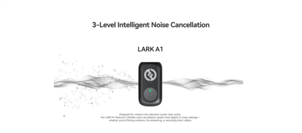 Hollyland LARK A1 Combo 2-Person Wireless Microphone System with USB-C and Lightning Connectors for Mobile Devices (Space Gray, 2.4 GHz) - Image 5