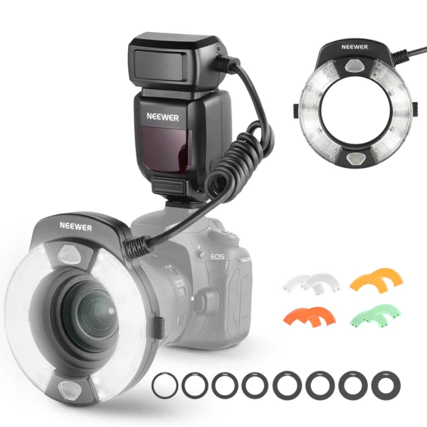 NEEWER RF1 76Ws 5600K GN15 TTL Marco Ring Flash