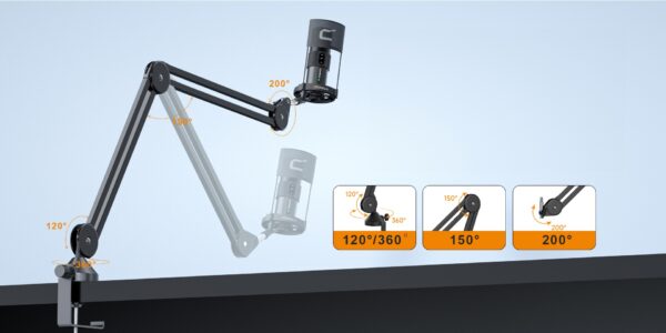 Comica MS1-L Studi Boom Arm Mic Stand - Image 11