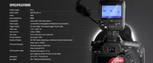 RF1 macro ring flash-specifications