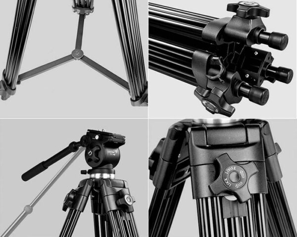 Weifeng WF 717 71" /1.89m Professional Video DV Camera Tripod - Image 4