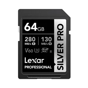 Lexar 64 GB Professional Silver Pro SDXC UHS-II Card