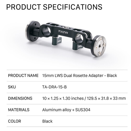 Tilta 15mm LWS Dual-Rosette Adapter - Image 6