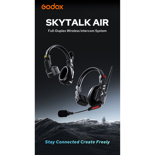Godox SkyTalk Air 5S 5-Person Full-Duplex Wireless Intercom Headset System (2.4 GHz) - Image 4