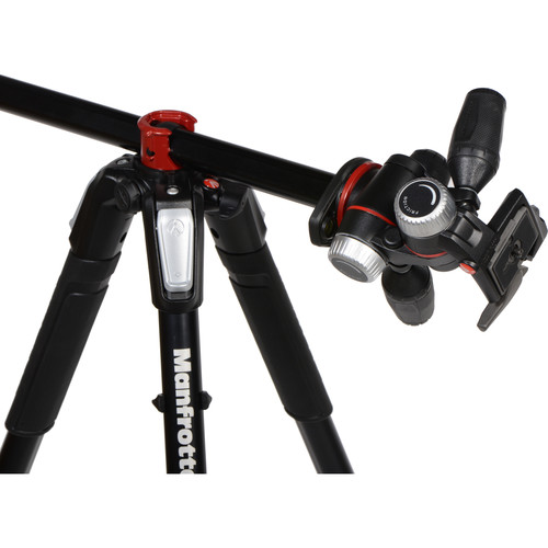 Manfrotto MK055XPRO3-3W Aluminum Tripod with 3-Way Pan/Tilt Head - Image 6