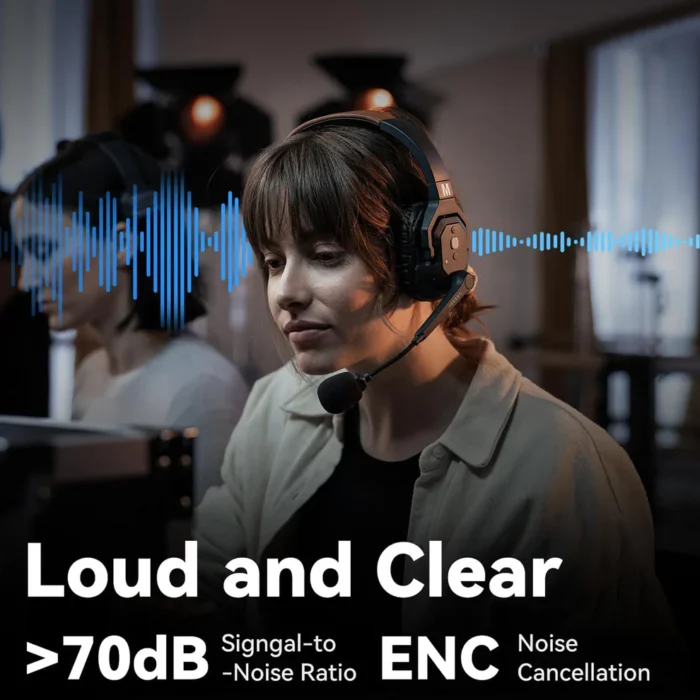 Hollyland Solidcom SE 5S 5-Person Full-Duplex Single-Ear Noise-Canceling Headset Intercom System (2.4 GHz) - Image 3