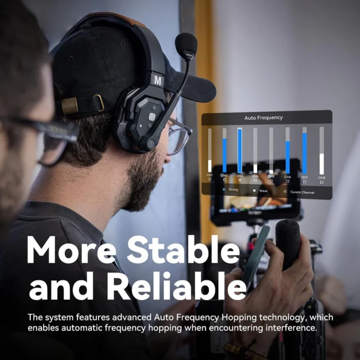 Hollyland Solidcom SE 5S 5-Person Full-Duplex Single-Ear Noise-Canceling Headset Intercom System (2.4 GHz) - Image 5